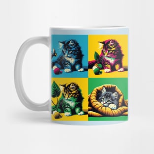 Norwegian Forest Cat Pop Art - Cute Kitties Mug